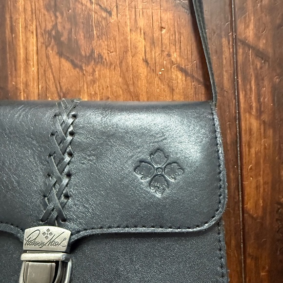 Patricia Nash Black Leather Crossbody Bag with Braided Accent - Picture 2 of 5